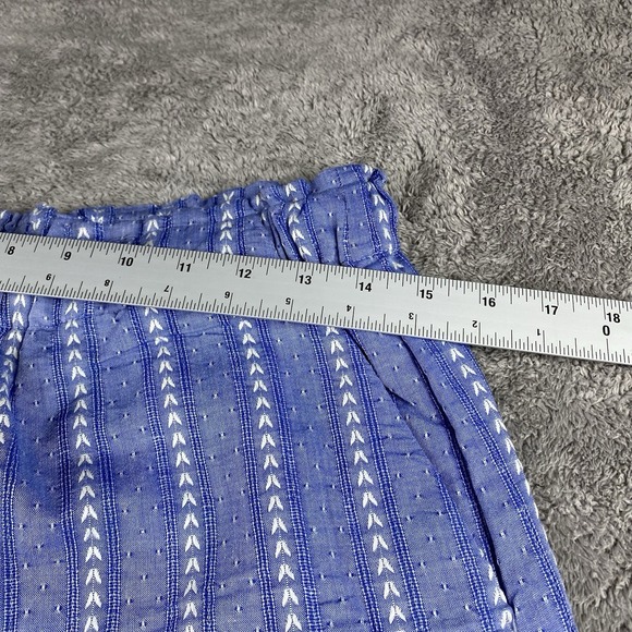 BCBGeneration Striped Shorts Womens Small Blue Drawstring Mid Rise - Picture 5 of 14